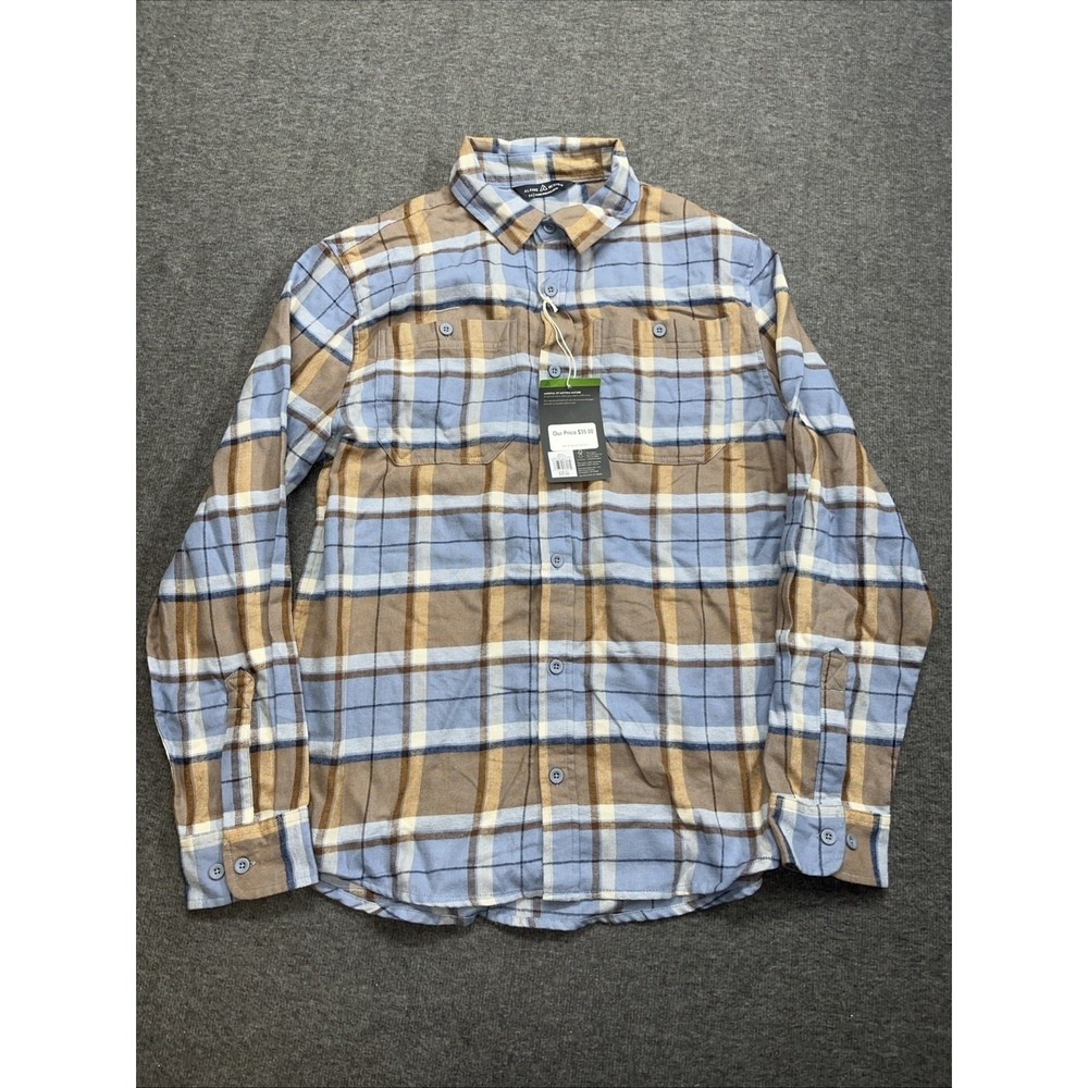 Alpine design men's medium flannel‎ shirt Mount Evans Smoky Slate NWT 26151